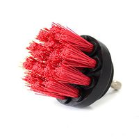 Iuhan Power Scrubber Drill Brush Attachment Set for Cleaning All Purpose Drill Scrub Brushes for Bathroom, Grout, Shower, Tub, Floor, Tile, Corners and Kitchen Surfaces (Red A)