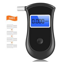 Breathalyzer, AT2600 Portable Breath Alcohol Tester LCD Screen with 5 Mouthpieces for Personal Use