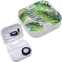 Portable Contact Lens Case Box Travel Kit Mirror + Bottle + Tweezers Container Holder [ Pattern Design ]