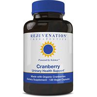 Rejuvenation Therapeutics Organic Cranberry Extract (Equals 40 Grams of Fresh Cranberry) - Promotes Healthy Urinary Tract, 45 mg PAC (120 Vegan Capsules, Sugar-Free)