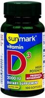 MCK21542700 - Mckesson Brand Vitamin D-3 Supplement sunmark 2000 IU Strength Softgel