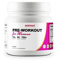 Nutricost Pre-Workout Powder for Women Grape (60 Serv)