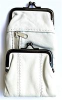 Eclipse Ice Cream White Lamb Skin Leather Cigarette Case Pouch, 100s,120s, Coin Purse, 3212Z