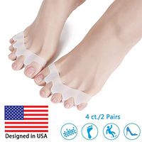 Toe Separators, Toe Stretchers, Toe Separators Stretchers, Gel Rubber Silicone Toe Spacers, Hammer Straighten Correct Bunion Pain Toe, Shoe Stretcher House Shoes for Women and Men (2 Pair)