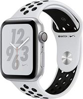 Apple Watch Series 4 (GPS only) Aluminum Case Compatible with iPhone 5s and Above (Silver Aluminum Case with Pure Platinum/Black Nike+ Sport Band, 44mm)