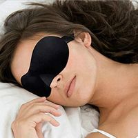 ZAMTAC Silk Sleep Eyeshade Soft Eye Mask Sleeping Aid Shade Cover Travel Relax Blindfold - (Color: Black)