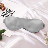 THXSILK 22 Momme Mulberry Silk Eye Mask, Super Smooth Sleep Mask, Soft Eye Cover for Good Night Sleep, Comfortable Travel and Nap, with Wide Head Strap for Woman/Man/Kids,Grey