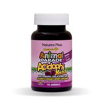 NaturesPlus Animal Parade Source of Life Acidophikidz Childrens Chewables - 90 Animal Shaped Tablets - Natural Berry Flavor - Vegetarian, Gluten-Free - 90 Servings