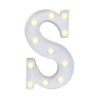 YANROO Marquee LED Alphabet Lights Arabic Numerals Lights Light Up Number Letters Lights Sign for Party Wedding Festive Battery Operated Wall Decor (S)