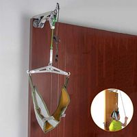 ZENGZHIJIE Neck Cervical Traction Device Unit Kit Home Over Door Neck Spinal Decompression Devices Orthopedic Traction Overhead Brace Machine Physical Therapy Set Pain Relief