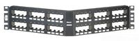 Panduit CPPA48FMWBLY Angled 48-Port Flush-Mount Patch Panel, Black
