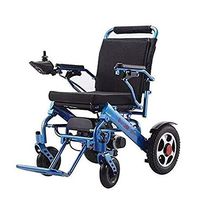 Electric Wheelchair, 2020 New Folding Remote Travel Light Adult Wheelchair, Air Travel Safety Electric Wheelchair, Heavy Electric Wheelchair (Blue)