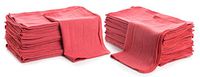 Cleaning Solutions Shop Towels (Pack of 50) 12” X 14” Reusable Cotton Towels - Perfect for Cleaning, Mechanic, Auto and Home. Commercial Grade Shop Rags (Red)