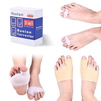 Bunion Corrector & Bunion Relief 6pcs Big Toe Separators Set - in Hallux Valgus,Non-Slip Protector Sleeves | Hammer Toe Straighteners | Bunion Pads