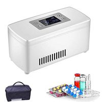 HPDOH Portable Insulin Cooler, Mini Insulin Refrigerator, Travel Drug Cooler 2-8 ° C, Suitable for Car/Travel/Aircraft (205 135 105mm)
