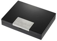 Personalized Visol Glossy Black Wood Travel Cigar Humidor with Free Engraving
