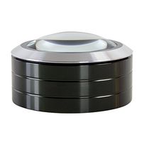 Glam Hobby Reading Mate LED Desktop 5X Magnifier - 90 mm / 3.54 inch (Black), Aluminum Body with High Clear Glass Lens