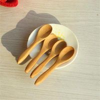 Wooden Spoons - 5pcs Small Mini Wooden Spoons For Kids Honey Kitchen Using Condiment Spoon 9.22.0cm Cucharas Colheres