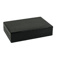 Tampa Fuego 5 Cigar Genuine Lizard Humidor Cedar Box Black Made in USA