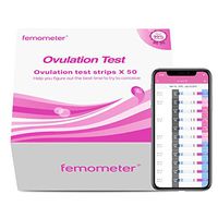 50 x Ovulation (LH) Test Strips Kit, Highly Sensitive and Accurate Results, Smart App (iOS & Android) Save All Test Results (3.5mm Width) by Femometer