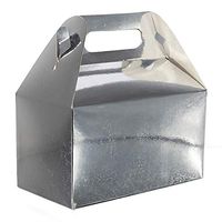 Silver Wholesale Gable Boxes 6-1/2" X 3-1/2" X 3 1/2" | Quantity: 10