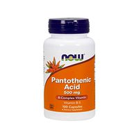 NOW Pantothenic Acid 500mg, 100 Capsules (Pack of 2)