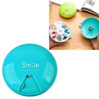 Kindes Rotation Portable Mini Medicine Storage Boxes Pill Organizer Container Case Pill Case