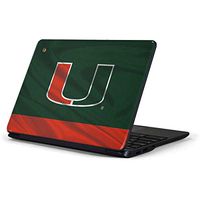 Skinit Decal Laptop Skin for Chromebook 3 11.6in 500c13-k01 - Officially Licensed College Miami Hurricanes Flag Design