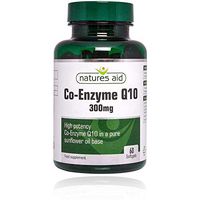 Natures Aid Mega Potency CO-Q-10 300mg (Co Enzyme Q10) 60 Softgels - 2 Pack