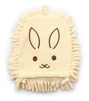Microfiber Cleaning Mitten Rabbit Bunny Animal (White)