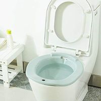 JOEPET Over-The-Toilet Perineal Soaking Bath,Hemorrhoids Postpartum Treatment,Toilet Hip Bath tub & Flusher,Free Design, no Shift,Beige