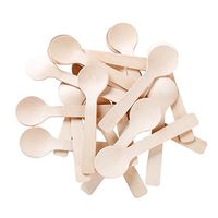 Gmark 4" Mini Wooden Spoons 200 ct, Biodegradable Compostable Birchwood (200pcs/bag) GM1042