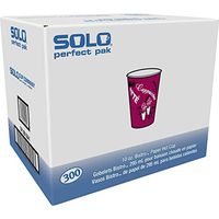 Solo Cup OF10BI0041 Bistro Design Hot Drink Cups, Paper, 10oz, Maroon, 300/Carton