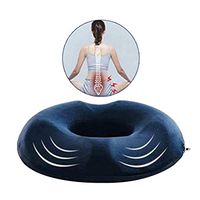 ZHAO XIN Orthopedic Donut Seat Cushion Memory Foam,Hemorrhoid Treatment Tailbone Cushion for Prostate/Pregnancy/Bed Sores/Sciatica for Office Chair Car or Travel Blue