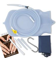 FDA-Approved Silicone Enema Bag Kit - for Coffee & Water Colon Cleanse & Detox at Home - BPA and Phthalates Free - 2 Quart Clear Bag, 6ft Hose and Bonus Tips