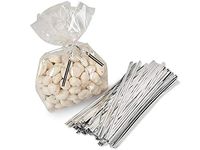 Metallic Silver 6" Twist Ties 3/16" Wide - 27 Gauge Single Wire (8 Packs of 1000) - Wraps-MTTS6