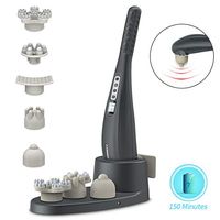 Handheld Massager Deep Tissue Massager Ennokey Rechargeable Cordless Portable Electric Percussion Muscle Massager for Back Neck Shoulder Arms Leg Pain Relief (Black)