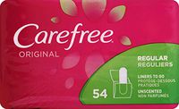 CAREFREE Original Regular to Go Pantiliners, Unscented 54 ea