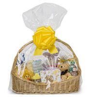 Bundleofbeauty Bj8768f - 25pack Clear Cello/cellophane Bags round Extra Large Gift Basket Packaging Bags Flat- 24" X 30"