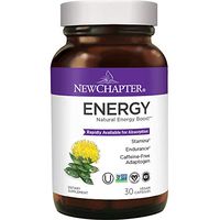 Natural Energy Supplement, New Chapter Energy Supplement with Rhodiola 300 for Stamina & Endurance, Caffeine-Free + Gluten Free - 30ct (1 Month Supply)