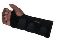 Scan Tru Carpal Tunnel Adjustable Wrist Brace Right Or Left for Women Men Day Or Nighttime – Breathable, Thin with Metal Splint, Flexible Washable for Work Or Gaming Size S – L (Long Med R)