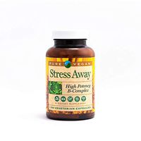 Pure Vegan Stress Away All-Natural Stress Management Supplement Capsules, 100 Count