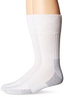 Dr. Scholl's Men's 2 Pack Non-Binding Diabetes and Circulatory Odor Resistant Crew Socks, White, Shoe Size: 7-12