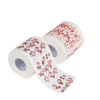 Christmas Toilet Paper 2 Rolls - Real Toilet Paper/Funny Christmas Decoration - Happy New Year Santa - Novelty Joke Humor Gag (H)