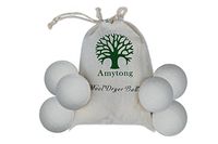 Wool dryer balls,6 pack XL fabric softener, Wool dryer balls simple natural products is an Alternative to Plastic Laundry Balls,Reduce wrinkles, Anti static,6 white