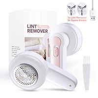 Lint Remover, Queenmew Fabric Remover USB Rechargeable with 2 Spare Shaving Blade Beads, Fluff Brush Shaver Powerful 5W, Fuzz Debobbler for Pills Clothes Blanket Carpet Bobbles Sweater, Sofa, Cotton