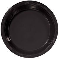 Hanna K. Signature Collection 100 Count Plastic Plate, 10-inch, Black