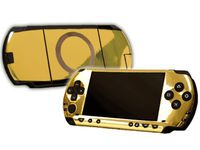 Gold Chrome Mirror Vinyl Decal Faceplate Mod Skin Kit for Sony PlayStation Portable 1000 (PSP) Console by System Skins