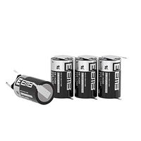 EEMB 1/2 AA 3.6 V Lithium Battery with VBR Tabs ER14250 1200 mAh High Capacity Li-SOCl2 3.6Volt Lithium Thionyl Chloride Batteries Non Rechargeable UL Certified