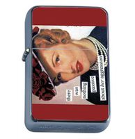 Nothing Passive About Her Aggression Windproof Refillable Flip Top Oil Lighter with Tin Gift Box D-441
